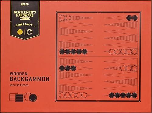 Gentleman's Hardware Wooden Backgammon Set