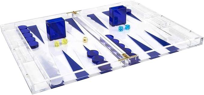 TIZO Elegant 18” Lucite Backgammon Set
